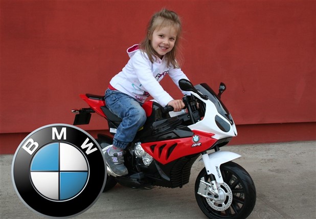 Kleines BMW S1000RR Elektromotorrad Kindermotorrad Kinderfahrzeug Lizenz rot 